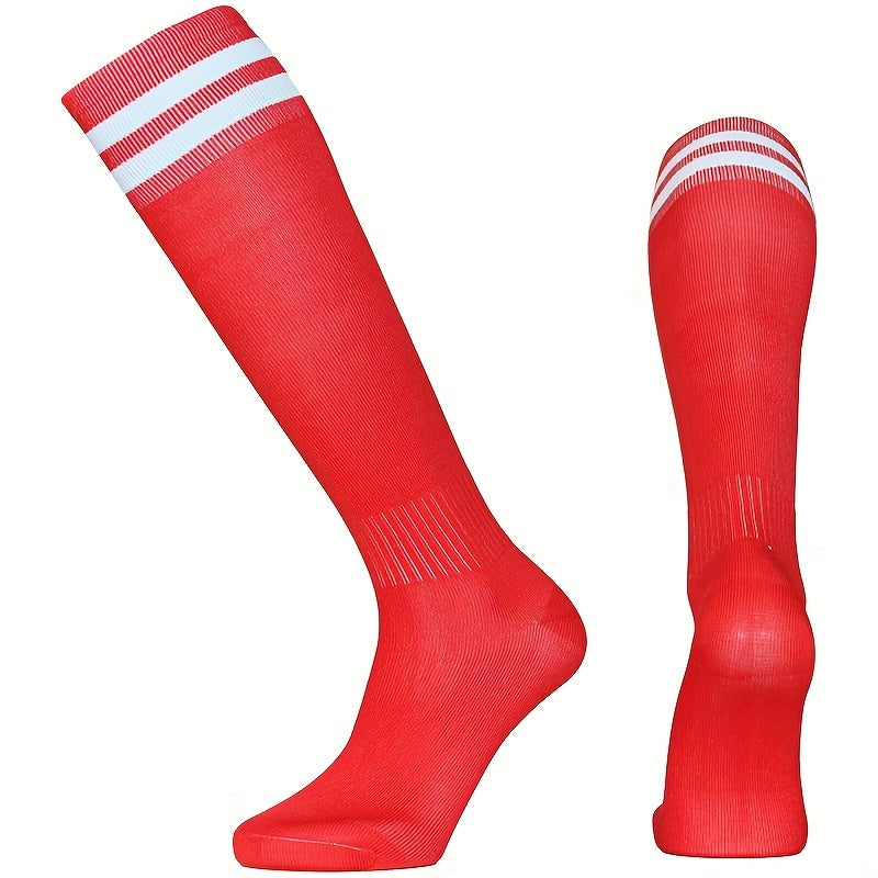 Unisex Over The Calf Athletic Socks Soccer Football Non Slip Sweat Absorbent