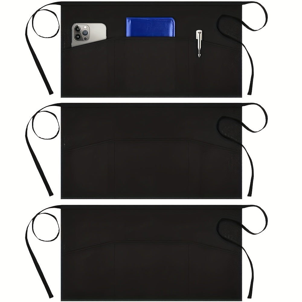 Polyester Apron Creative Waiter Apron Solid Half Body Apron Kitchen Supplies