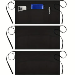 Polyester Apron Creative Waiter Apron Solid Half Body Apron Kitchen Supplies
