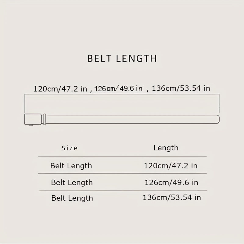 Men's Leather Belt Automatic Buckle Business Belt