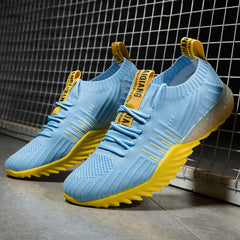 Women's Knitted Lace Up Running Shoes Sneakers Low Top