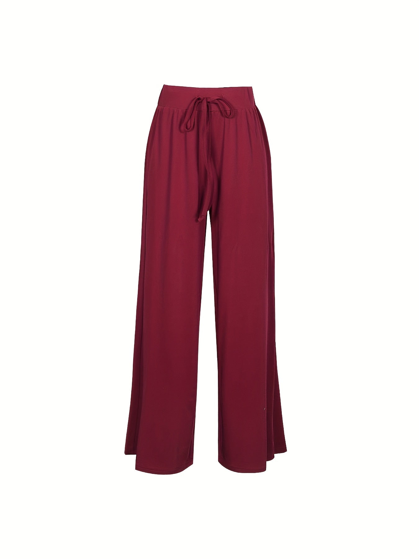  Casual Pants Women's Plus Solid Elastic Drawstring High Rise Trousers