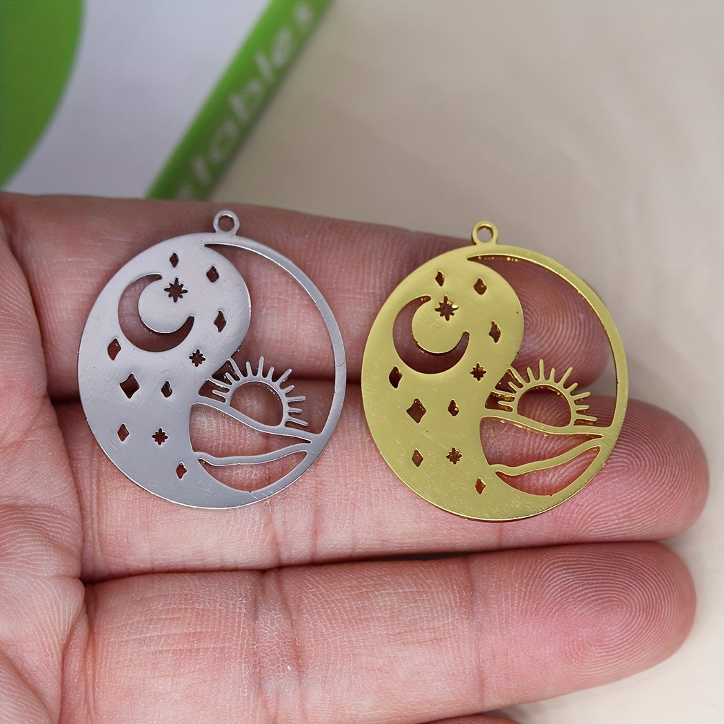 3pcs Vintage Mixed Style Golden Silver Pendant DIY Jewelry Making Accessories
