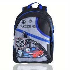 Kids Football Printed Backpack Lightweight Casual Travel Kindergarten School Bag