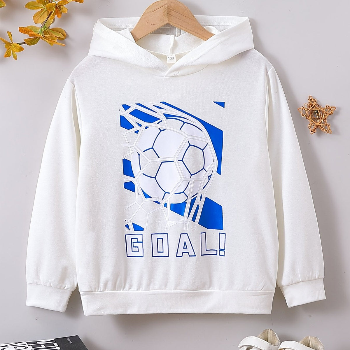 Football Goal Boys Hoodies Spring Fall Kids Hoodie Tops