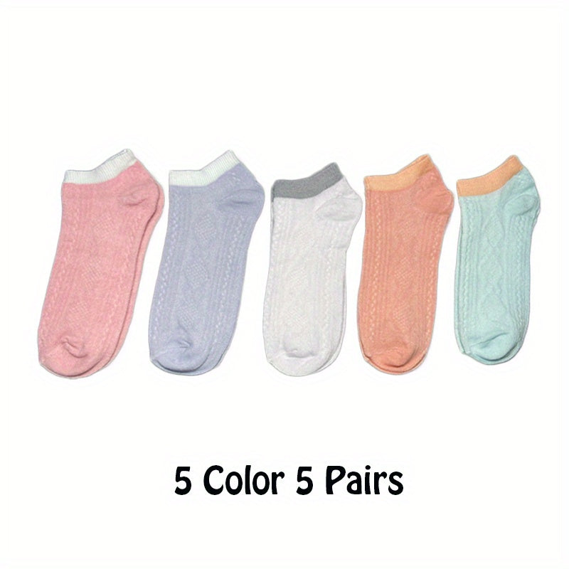 Argyle Textured Low Cut Socks Women's Stockings