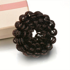 Women's Curly Bun Hair Styler Air Bun Hairpiece Wig Brown