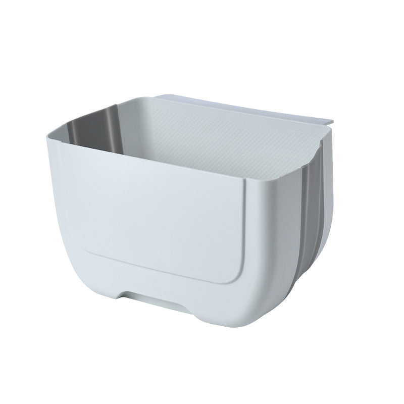 Wall-mounted Kitchen Trash Can Car Storage Bin Foldable Hanging Trash Can