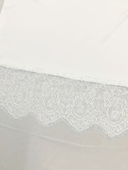 Women's Lace Trim Solid Skirt Sexy Stretch Half Slips Petticoat