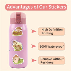 60pcs Mushroom Friends Graffiti Stickers DIY Waterproof Mobile Luggage Stickers