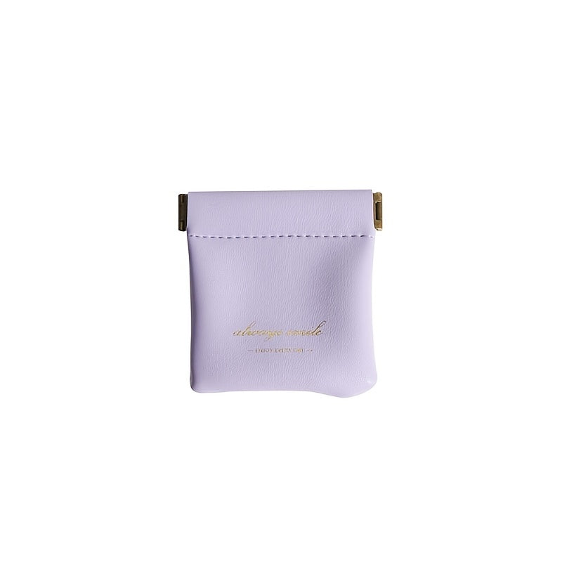 PU Leather Storage Bag Auto Close Cosmetic Jewelry Earphone Cable Organizer