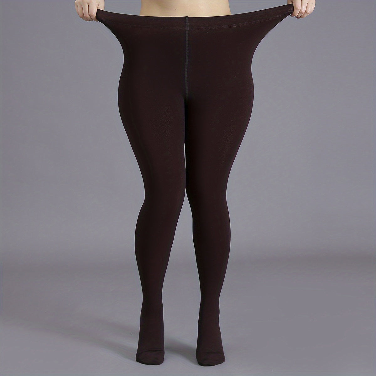  Solid High Rise Stretchy Pantyhose