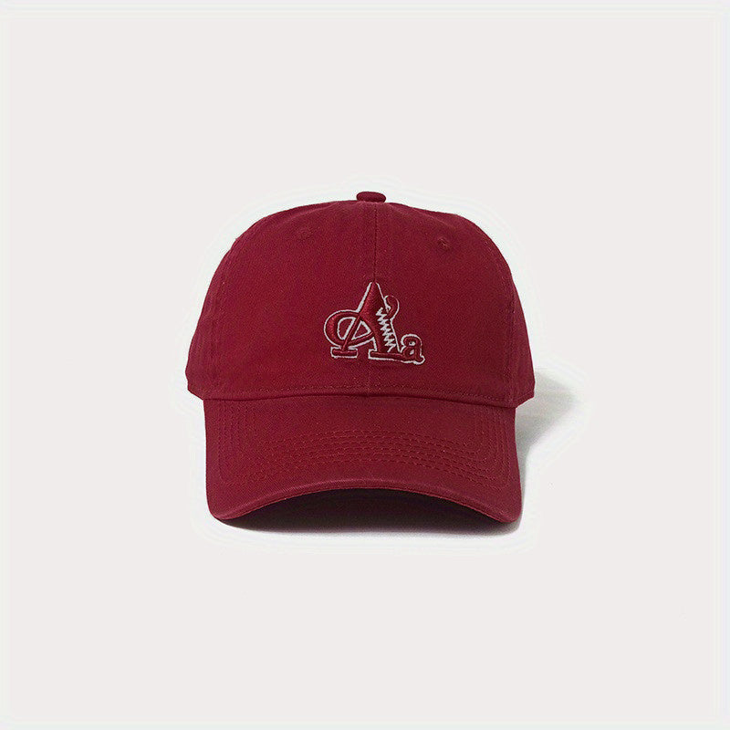 Unisex Breathable Adjustable Baseball Cap With Letter Embroidery