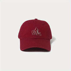 Unisex Breathable Adjustable Baseball Cap With Letter Embroidery