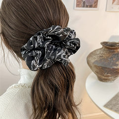 Ink Lines Print Scrunchies Hair Tie Hair Rope Ponytail Holder Women Girls