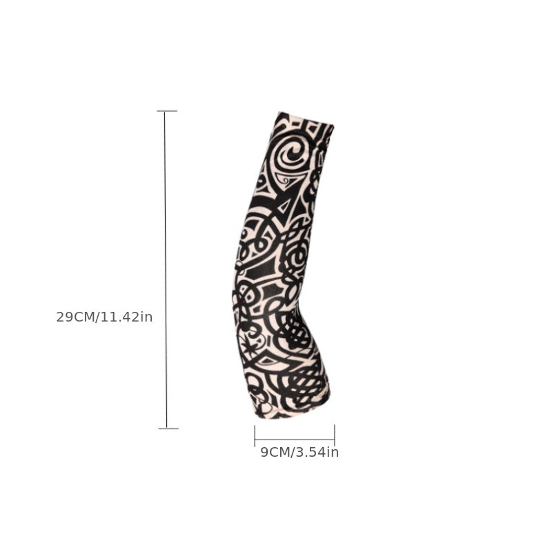 Cycling Sports Tattoo Sun Protection UV Tattoo Sleeve For Men
