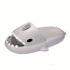 Women's Solid Cloud Shark Slides Soft Open Toe Non Slip Quick Drying Slides