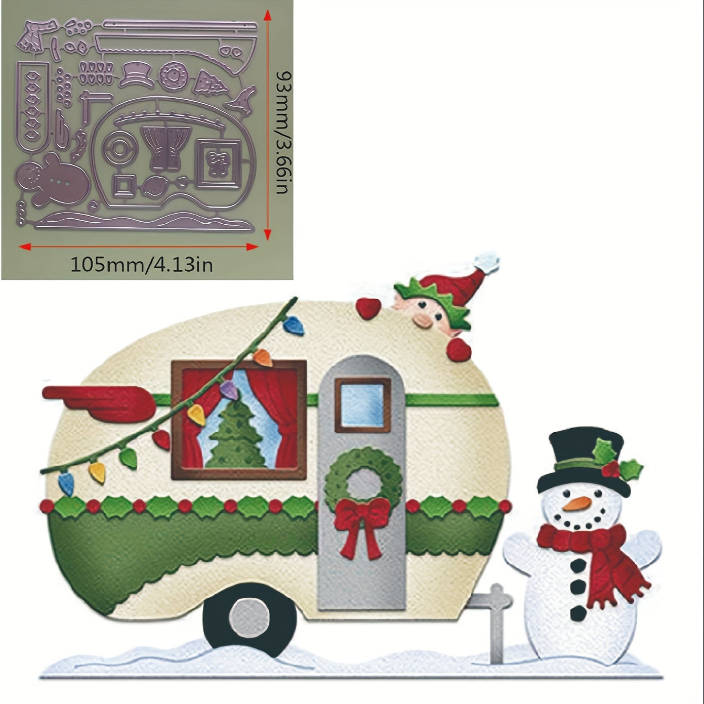 1pc Christmas Snowy House Metal Cutting Dies for Card Making Scrapbooking