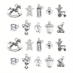 100Pcs Newborn Baby Charms for Jewelry Making DIY