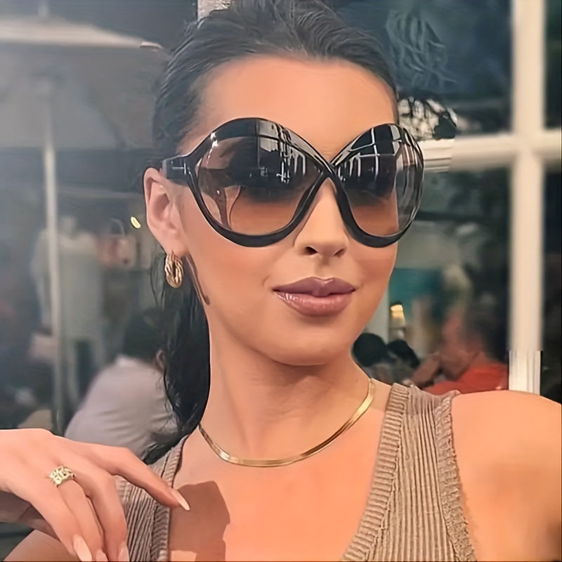 Oversized Round Sunglasses UV400 Sun Shades For Summer Travel