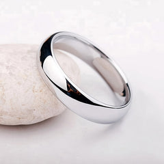 Men's Silver Stainless Steel Ring Wedding Bands Couple's Faux Jewelry