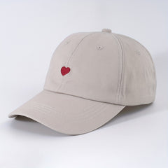Heart Embroidery Couple Baseball Cap Lightweight Sun Hat