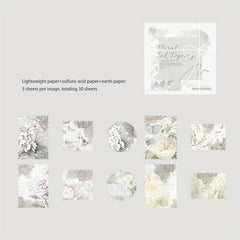 30PCS Stamp Series Collage Material Package with Hemp Rope