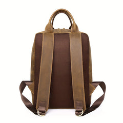 SCHLATUM Vintage Leather Backpack 14in Laptop Work Bag