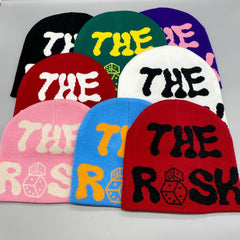 Alphabet Dice Jacquard Knit Beanie Unisex Beanie