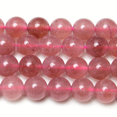 Strawberry Quartz Crystal Stone Beads 60pcs DIY Bracelet Necklace Accessories
