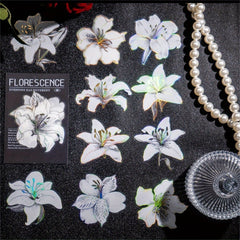 20 Sheets DIY Light Plant Flowers Stickers 9.4cm x 16.2cm