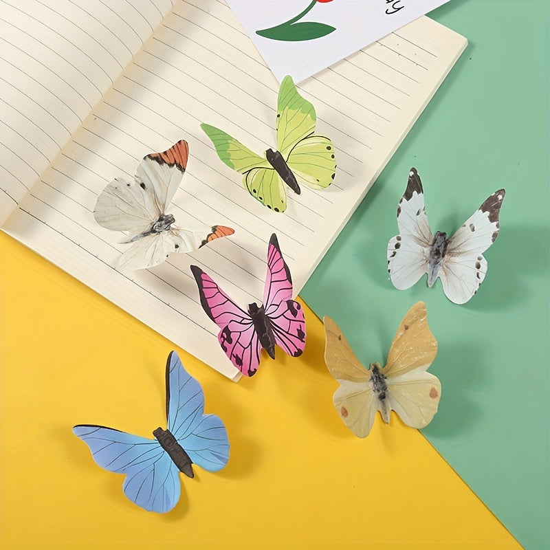 30pcs Butterfly Sticky Notes Cartoon Style For Students Work Note Stickers