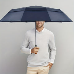 10 Ribs Auto Open Close Umbrella with Leather Cover