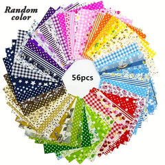 56pcs Floral Printed Cotton Squares Fabric for Quilting DIY Craft Scrapbooking