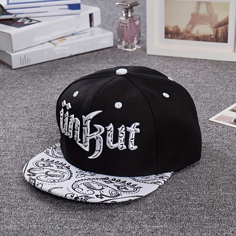 Paisley Print Snapback Hat Gothic Embroidery Baseball Cap Sunshade Dad Hat