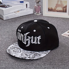Paisley Print Snapback Hat Gothic Embroidery Baseball Cap Sunshade Dad Hat