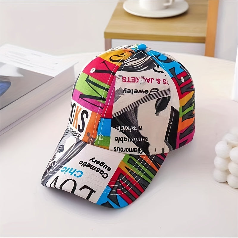 Graffiti Anime Baseball Cap Sunshade Adjustable Duck Tongue Cap