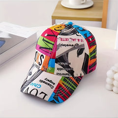 Graffiti Anime Baseball Cap Sunshade Adjustable Duck Tongue Cap