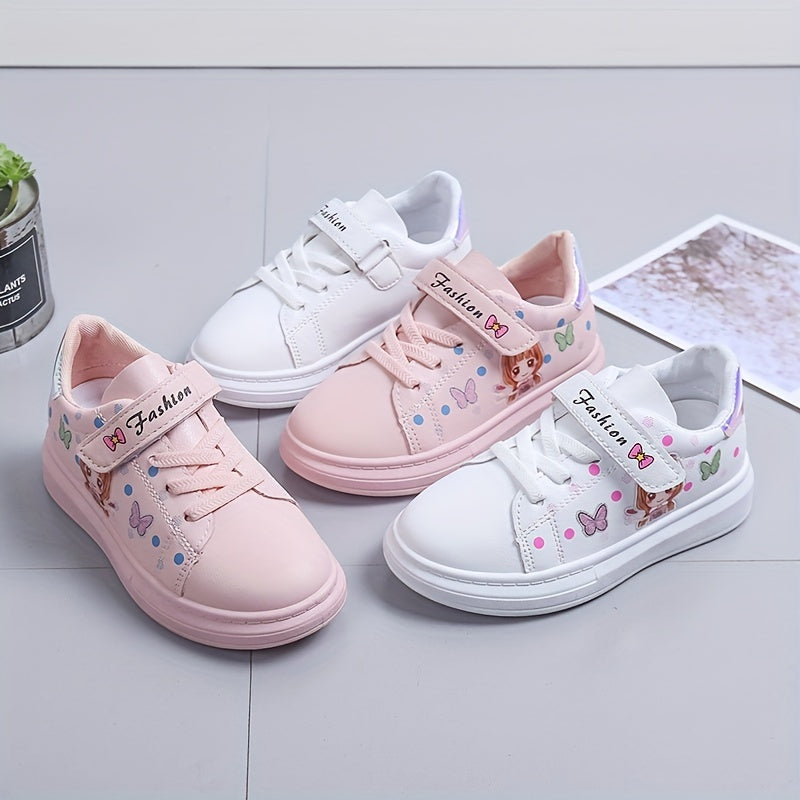Girls' Cartoon Low Top Sneakers - Lightweight Anti Slip - All Seasons