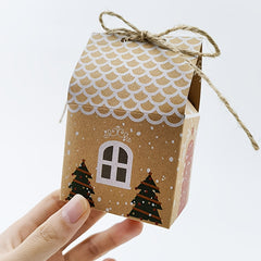 5pcs Christmas House Candy Packaging Box for Candy Biscuit Chocolate