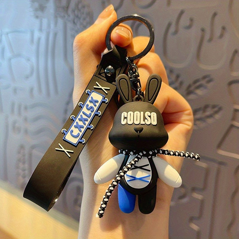 Violence Rabbit Keychain Pendant For Men Cartoon Toy Bag Accessories