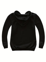 Boys Girls Dog Paw Graphic Hoodie Casual Cotton Hooded Sweatshirt