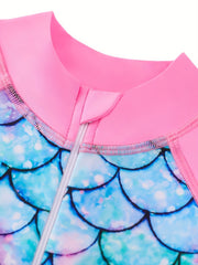 Adorable Girls Mermaid Swimsuit for Pool Fun