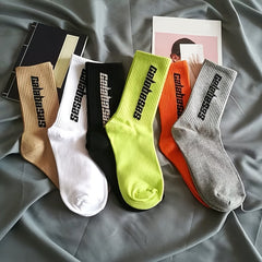 6 Pairs Letter Print Comfy Sports Socks Women's Stockings & Hosiery