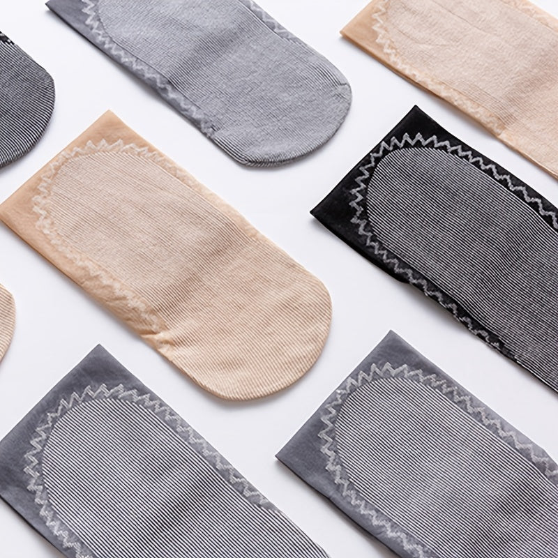 14 Pairs Lace Mesh Socks Non Slip Women's Stockings