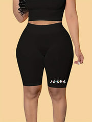  Casual Shorts Women's High Rise Stretch Biker Shorts