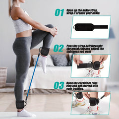 5pcs Ankle Resistance Bands for Leg & Butt Training