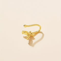 Butterfly Copper Nose Clip Zircon Non-Piercing Nose Jewelry