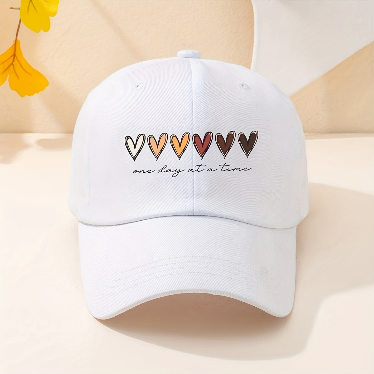 Heart Printed Baseball Cap Sun Hat Lightweight Adjustable Breathable Dad Hats