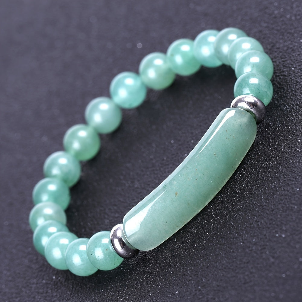 Healing Tiger Stone Rough Bracelet Chakra Crystal Heart Charm Jewelry